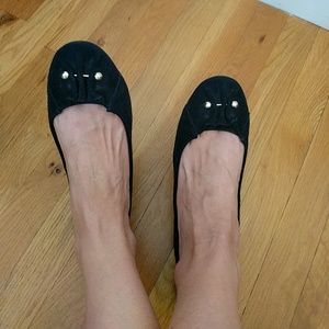 Topshop suede ballet pumps